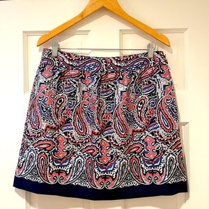 Vineyard Vines Paisley Navy Skirt Size 10